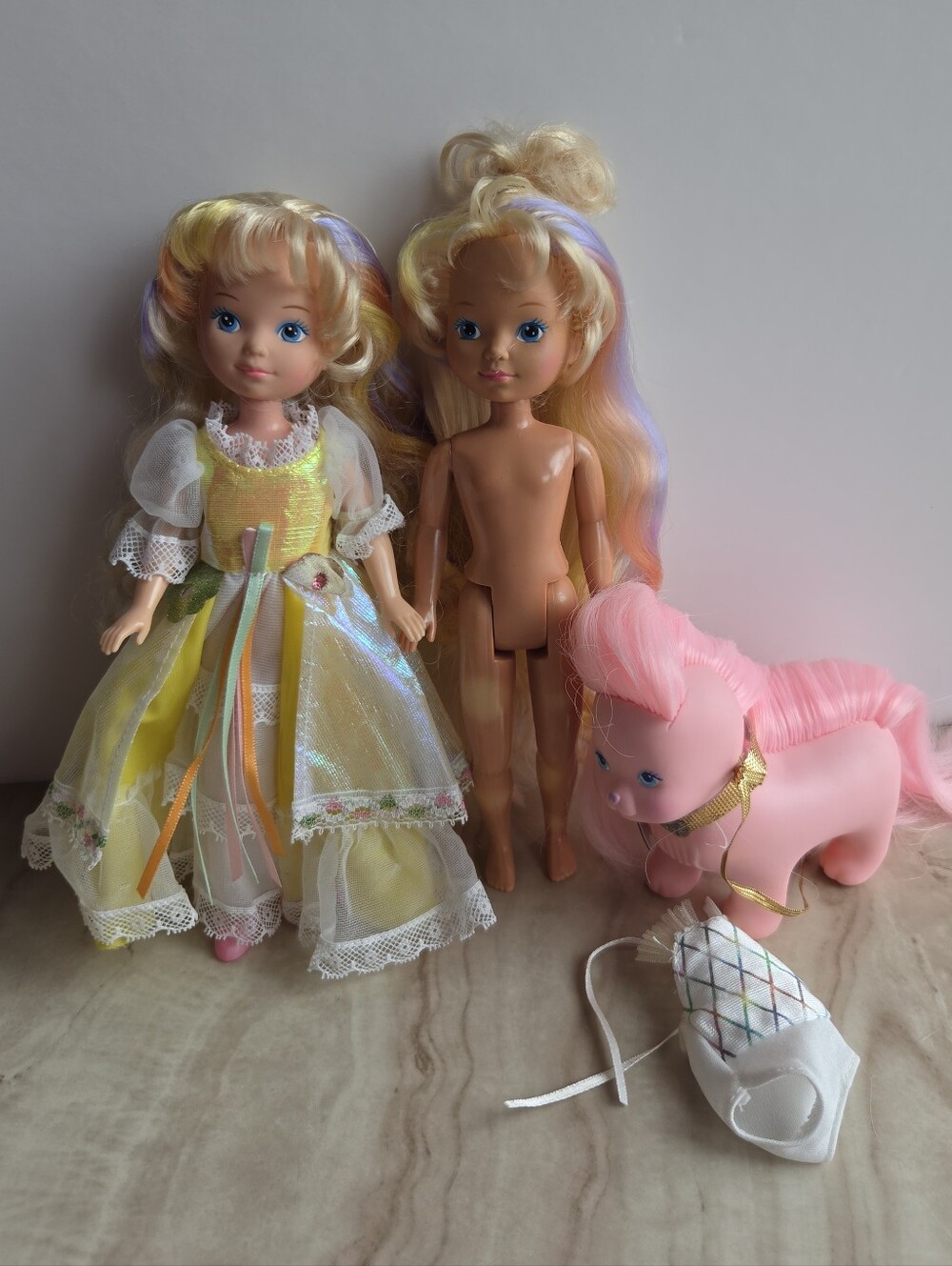 Lot Of Lady Lovely Locks Dolls And Silkypup! Mattel 1987